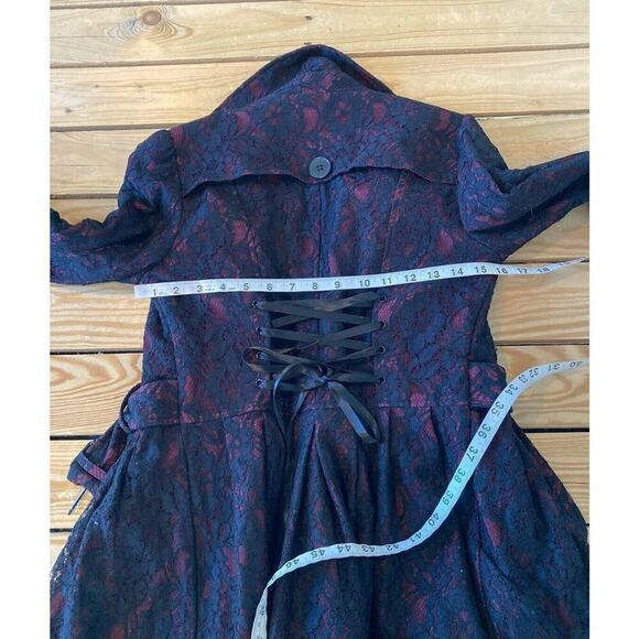 Bebe Lace Detail Pea Coat Size XS Women’s Black - Picture 8 of 9